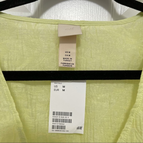 H&M Yellow Wrap Blouse - Picture 2 of 5